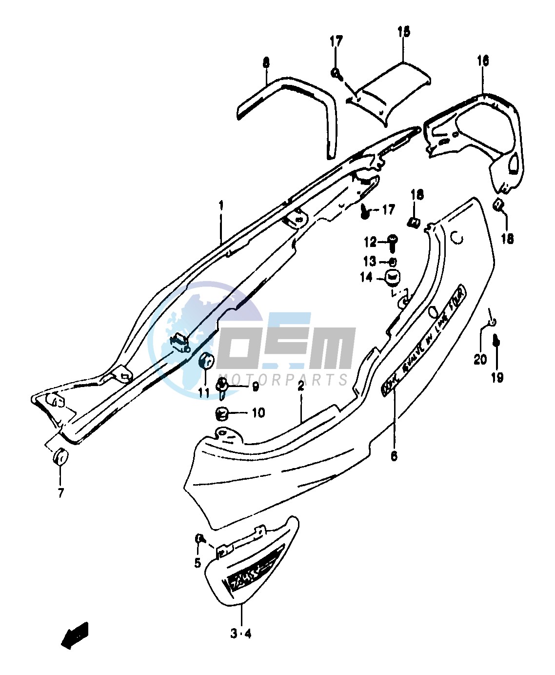 FRAME COVER (GSF1200SAW)