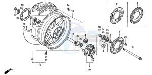 CBR600SE drawing REAR WHEEL