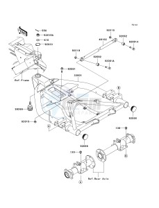 KAF 400 A [MULE 610 4X4] (A6F-AF) A9F drawing SWINGARM