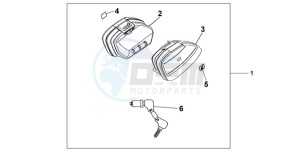 XL1000V9 Ireland - (EK) drawing NARROW PANNIER SET