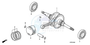 SH1259 France - (F / CMF 2F) drawing CRANKSHAFT/PISTON