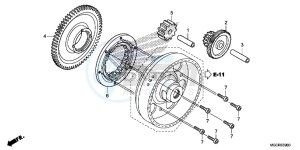 CB1100 UK - (E) drawing STARTING CLUTCH