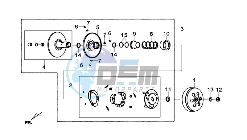 DRIVEN PULLEY ASSY