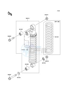 KVF650 4x4 KVF650D7F EU GB drawing Shock Absorber(s)