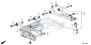 TRX420FE1H Europe Direct - (ED) drawing FRONT ARM