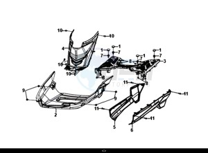 MASK 50 (XE05W1-IT) (L7-L9) drawing FLOOR PANEL CENTER COVER / MASK 50 (XE05W1-IT) (L7-L9)