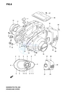 GS500 (P3) drawing CRANKCASE COVER