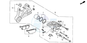 CBF1000S drawing REAR BRAKE CALIPER (CBF1000)