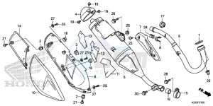 CRF250LF CRF250L E drawing EXHAUST MUFFLER