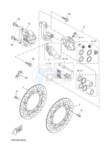 YP400RA X-MAX 400 ABS (1SD2 1SD2 1SD2) drawing FRONT BRAKE CALIPER