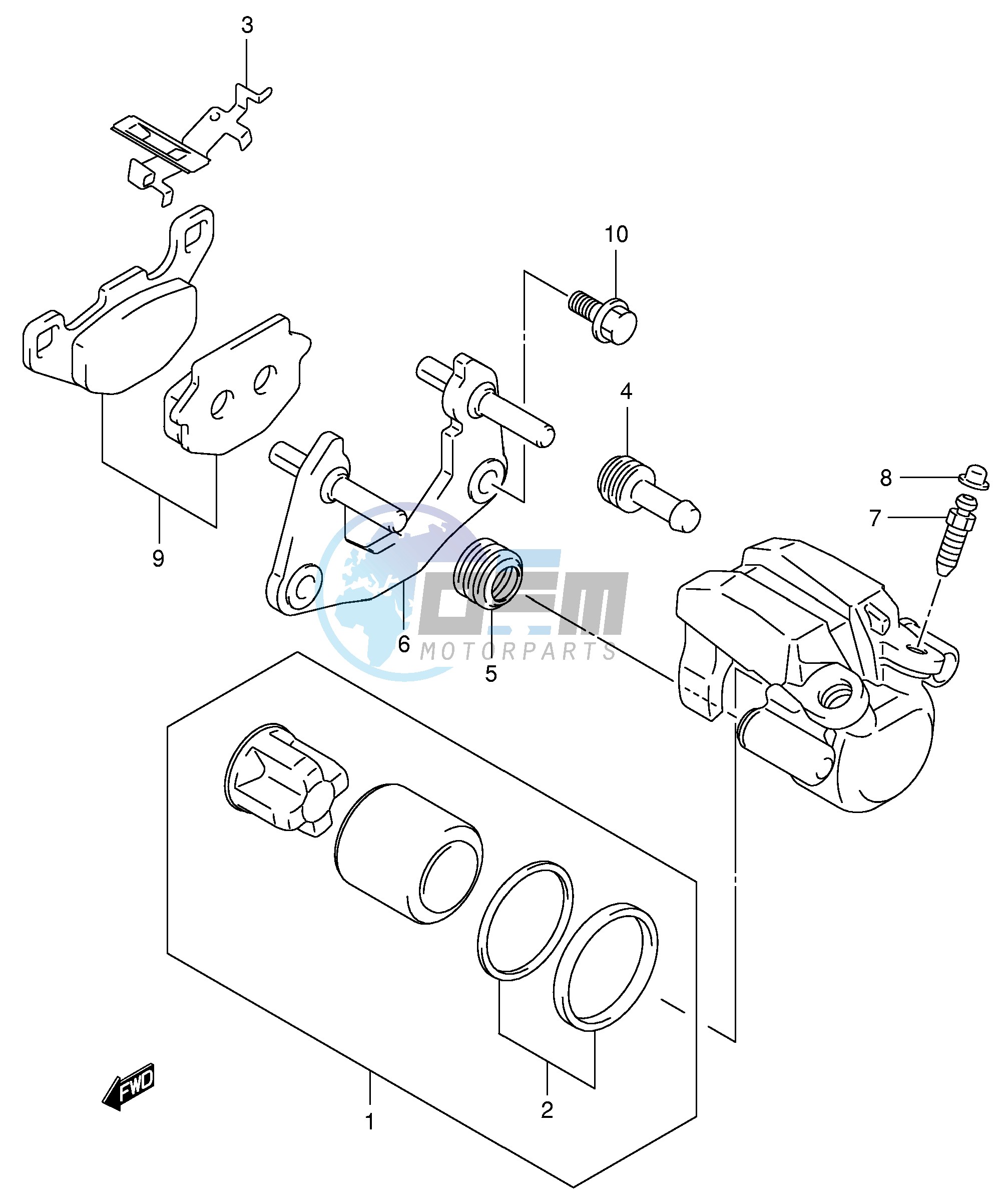 REAR CALIPER (MODEL K4)