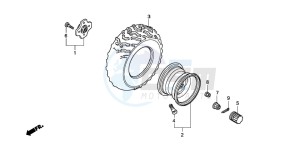 TRX420TE FOURTRAX ES drawing REAR WHEEL