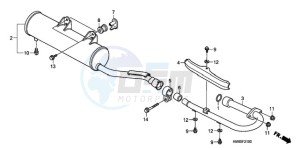 TRX250TMA ED drawing MUFFLER