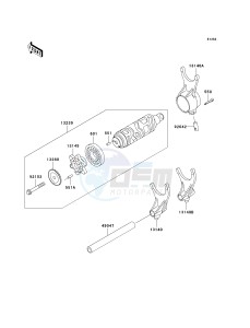 VN 1600 A [VULCAN 1600 CLASSIC] (A6F-A8FA) A7FA drawing GEAR CHANGE DRUM_SHIFT FORK-- S- -