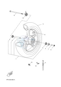 NS50 NS50F AEROX 4 (1GB5 1GB5 1GB5 1GB5) drawing FRONT WHEEL