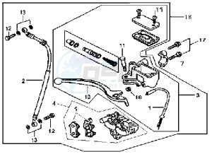 MEGALO 125 drawing FRONT BRAKE  CALIPER / BRAKE LEVER /BRAKE LINE