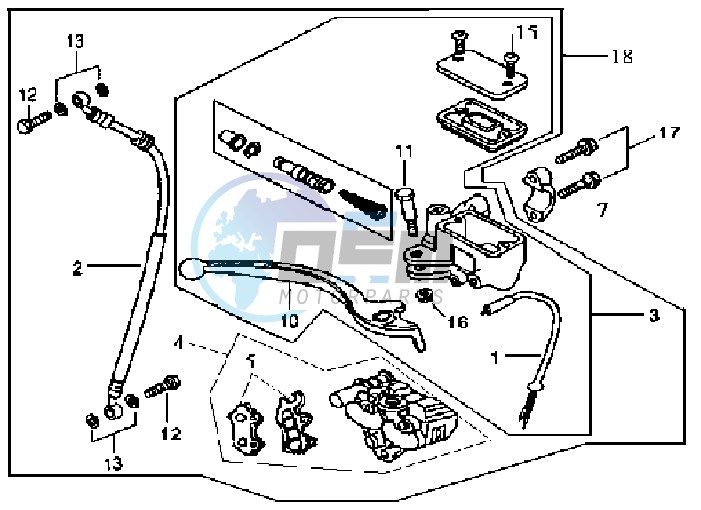 FRONT BRAKE  CALIPER / BRAKE LEVER /BRAKE LINE