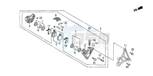 NSR125R drawing REAR BRAKE CALIPER