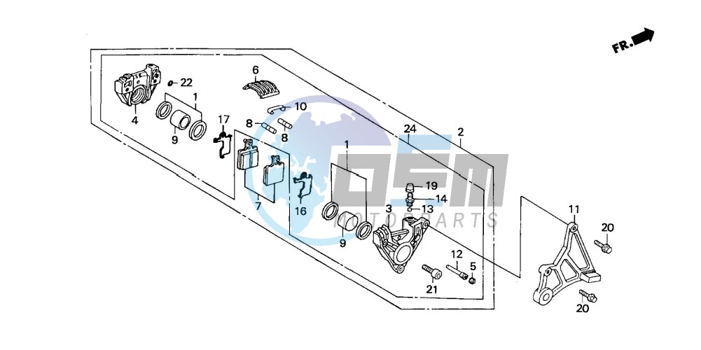 REAR BRAKE CALIPER