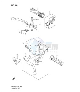 SV650/S drawing HANDLE LEVER (SV650SL1 E2)