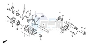 XR600R drawing GEAR SHIFT DRUM