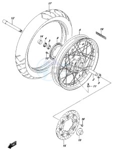 DL650 drawing FRONT WHEEL (DL650XAUEL7 E21)