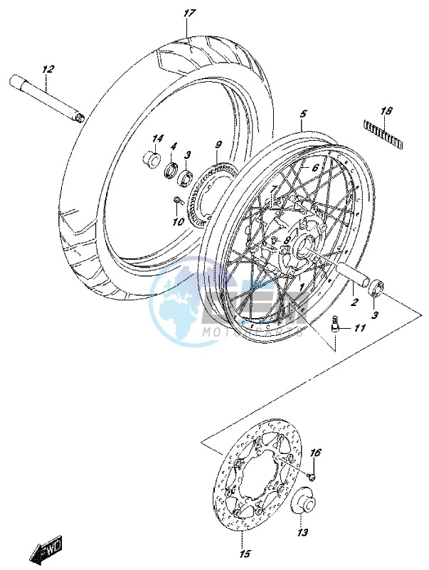 FRONT WHEEL (DL650XAUEL7 E21)