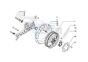 Beverly RST 125 drawing Rear Wheel