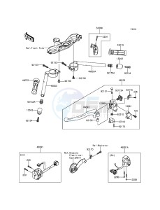 NINJA_ZX-6R ZX600REF FR GB XX (EU ME A(FRICA) drawing Handlebar