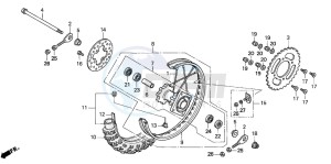 CR85RB drawing REAR WHEEL