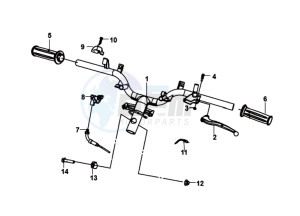 FIDDLE III 125I L5-L6 drawing STEERING / BRAKE LEVERS CPL.  L/R