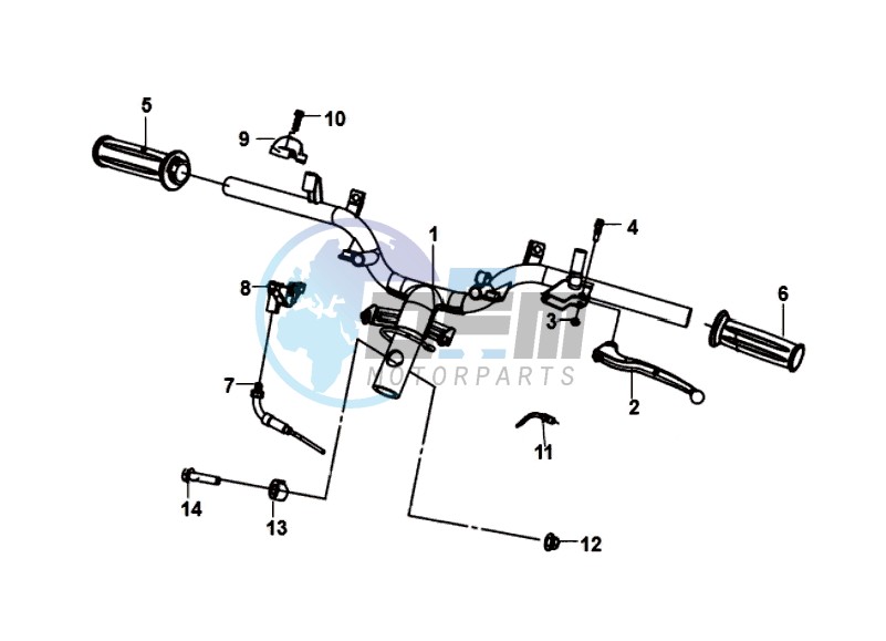 STEERING / BRAKE LEVERS CPL.  L/R