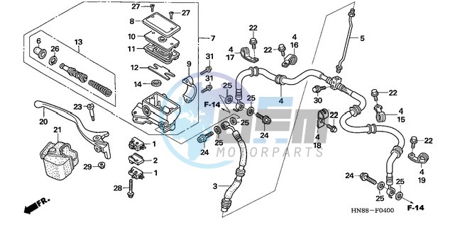 FR. BRAKE MASTER CYLINDER