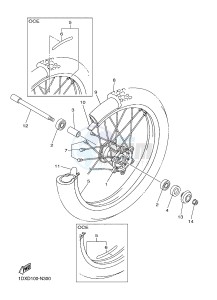 WR450F (1DXD 1DXB 1DXC 1DXE) drawing FRONT WHEEL