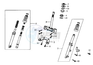 MASK - 50 cc drawing FRONT FORK