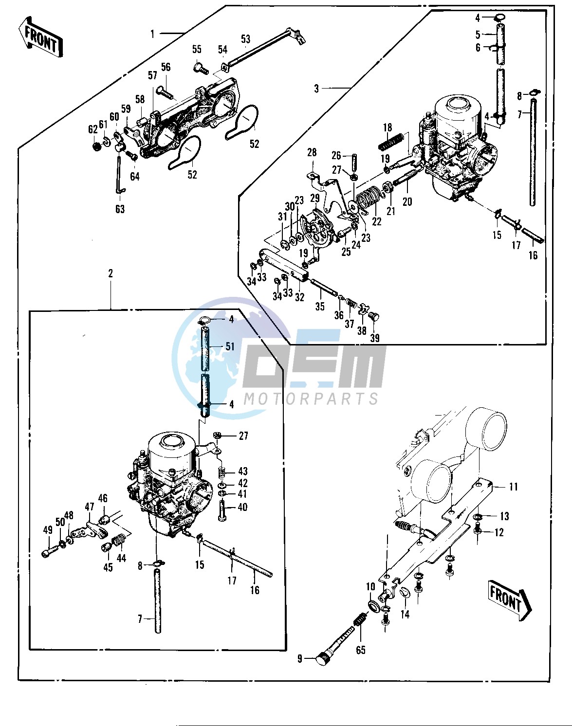 CARBURETOR ASSY -- KZ400-D3- - -- 76 -77 KZ400 - D3_D4- -