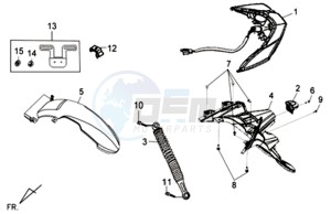 SYMPHONY SPORT 50 drawing TAIL LIGHT - REAR SUSPENSION