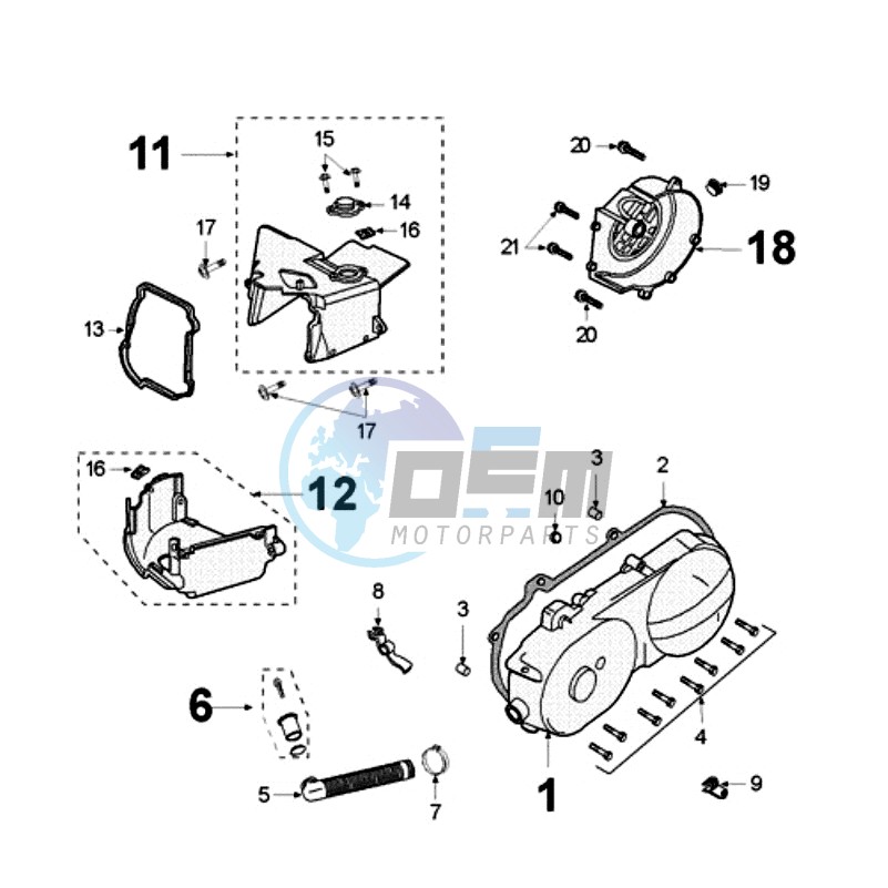 CRANKCASE COVER WITHOUT SENSOR