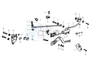 RCR 50 drawing Rear brake system