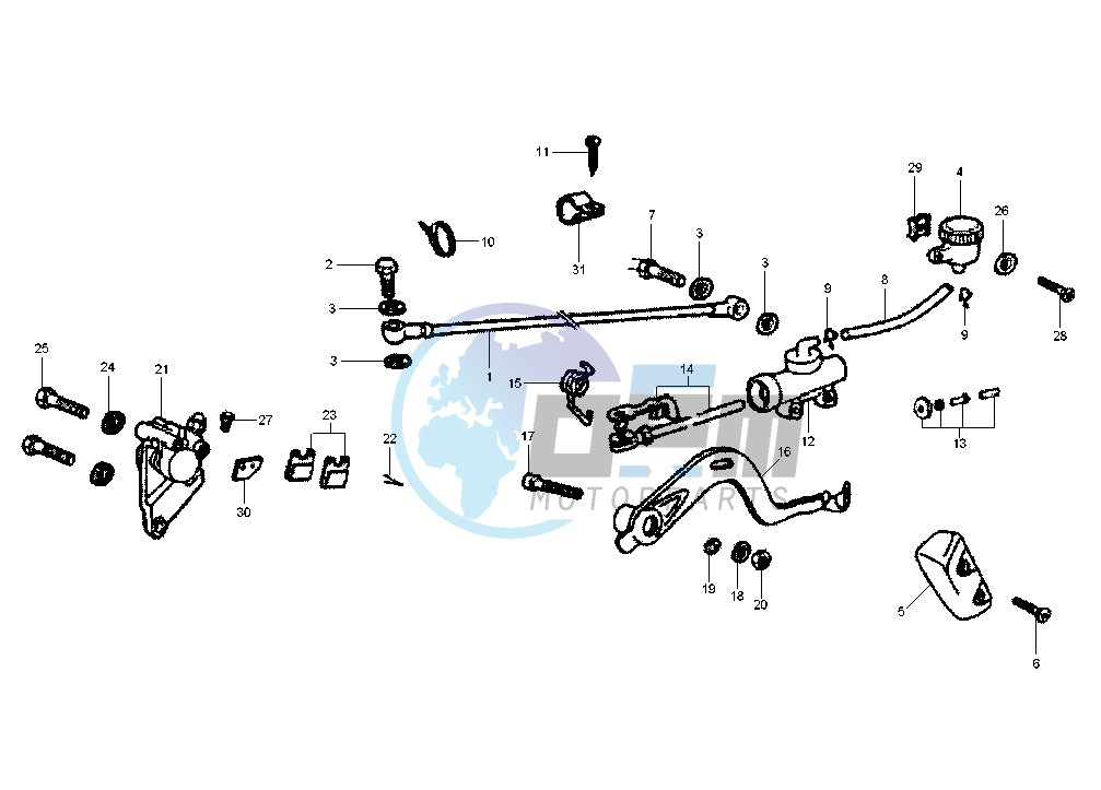 Rear brake system