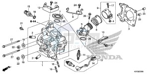 SH125G SH125S UK - (E) drawing CYLINDER HEAD