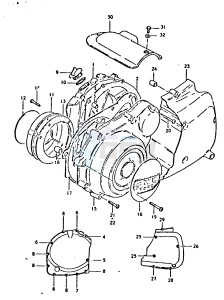 GSX750 (T-X) drawing CRANKCASE COVER