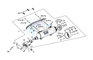 MAXSYM 400 EFI ABS drawing EXHAUST