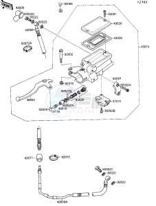 ZX 750 F [NINJA 750R] (F4) [NINJA 750R] drawing CLUTCH MASTER CYLINDER