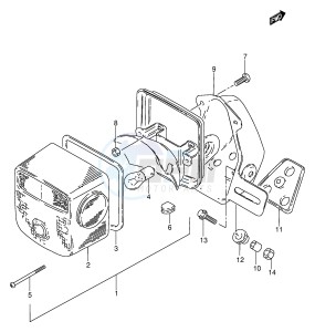 GN250 (E2) drawing REAR COMBINATION LAMP (MODEL T W X E22)