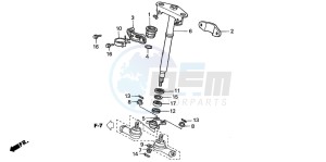 TRX350FE RANCHER 4X4 ES drawing STEERING SHAFT