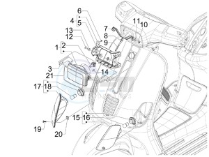 S 125 4T ie E3 College drawing Head lights - Turn signal lamps