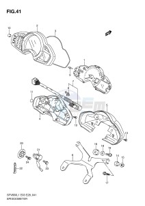 SFV650 (E3-E28) Gladius drawing SPEEDOMETER (SFV650L1 E33)