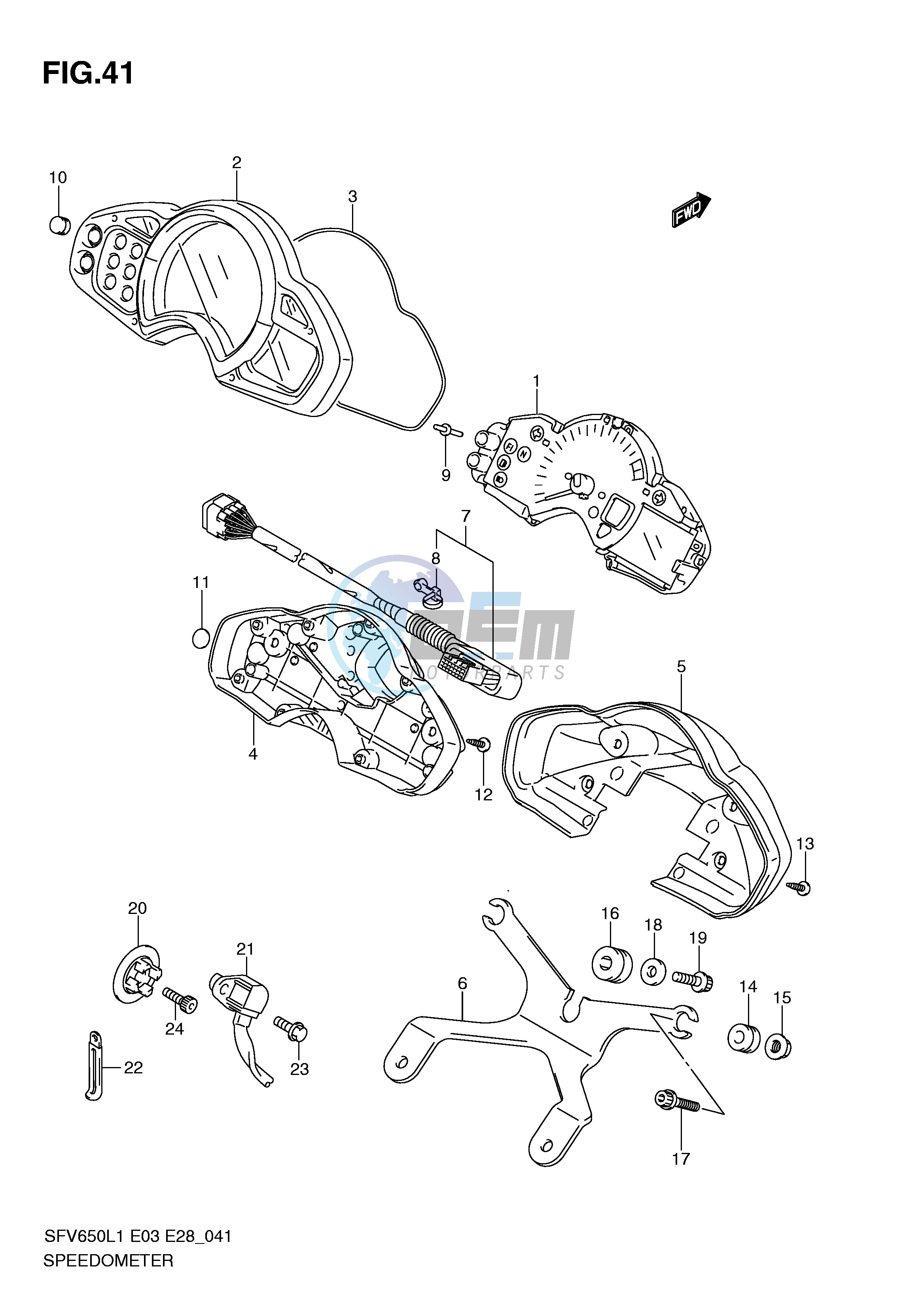 SPEEDOMETER (SFV650L1 E33)