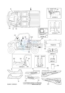 YXM700ES YXM70VPSH (B42N) drawing EMBLEM & LABEL 1